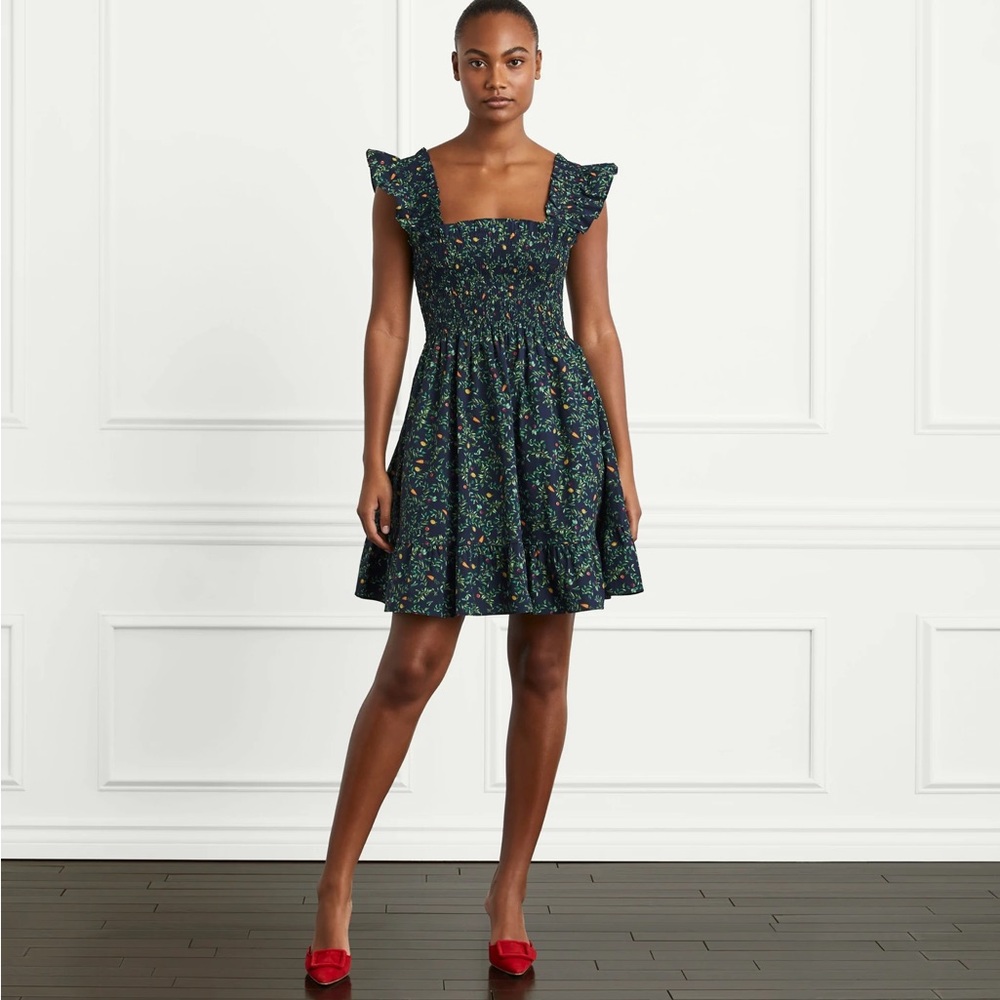 NWOT Hill House Home The Elizabeth Nap Dress Midnight Garden Poplin